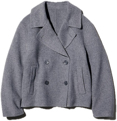 Wool Blend Relaxed Short Coat