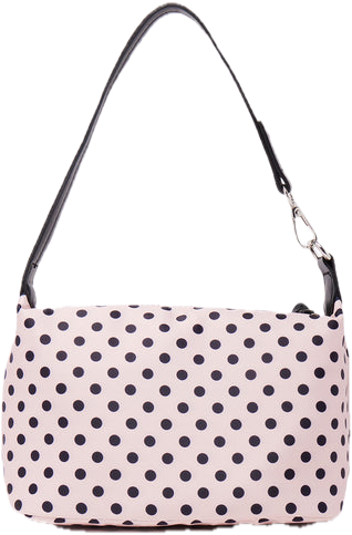 No Bad Days Satin Shoulder Handbag - Pink/combo