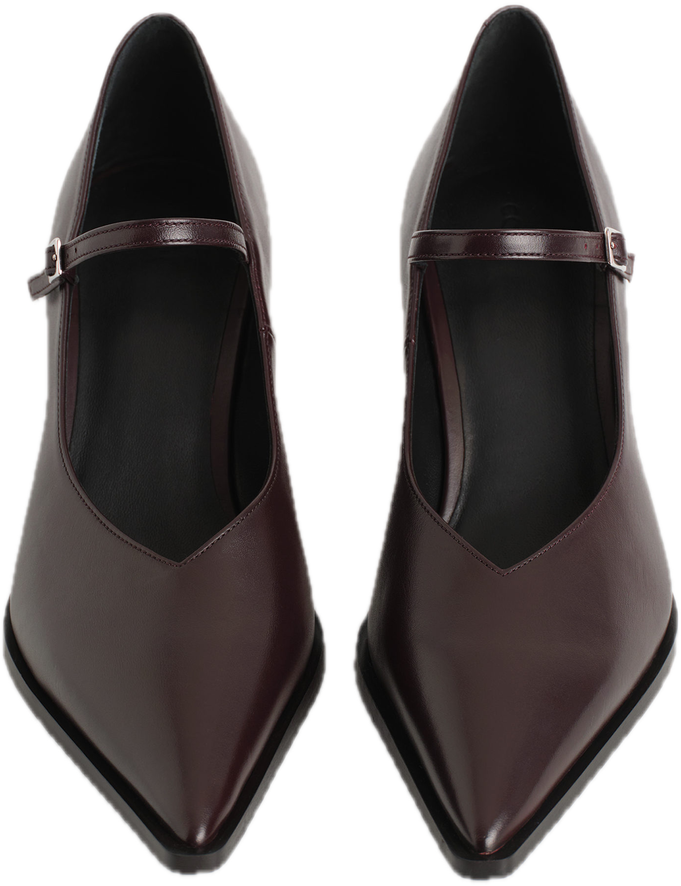 LEATHER HEELED MARY JANE SHOES