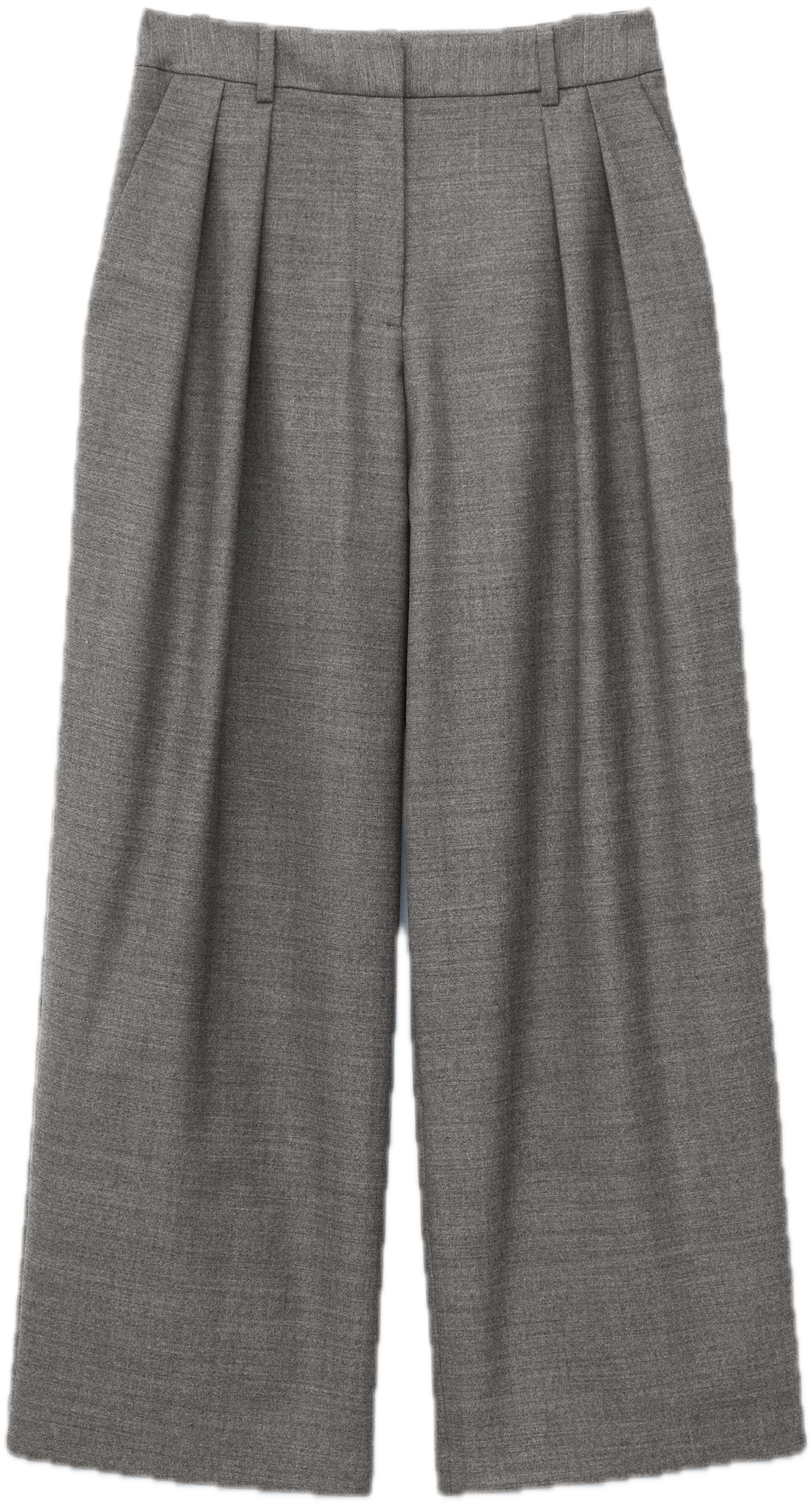Wool-Blend Tailored Trousers